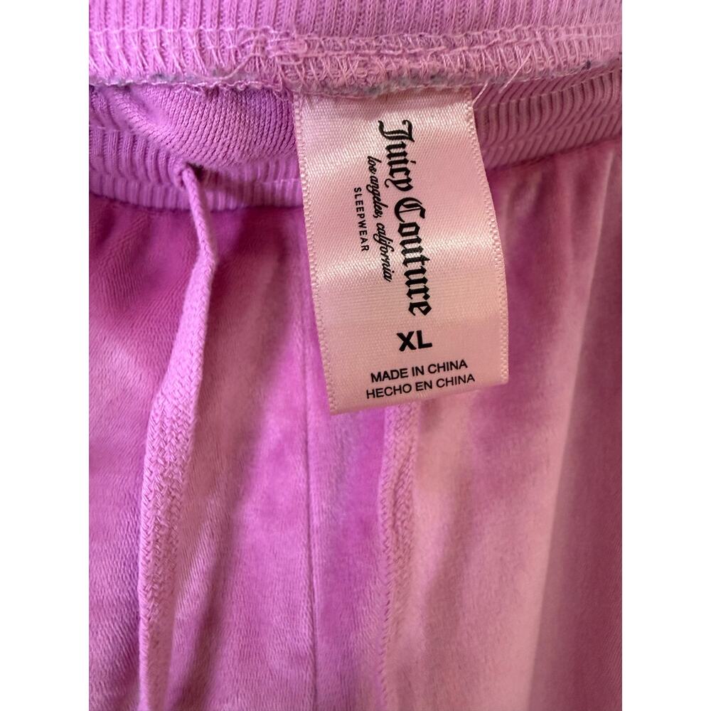 Juicy Couture Pink Velour Rhinestone Lounge Sleep Pants XL Barbiecore - Picture 7 of 7